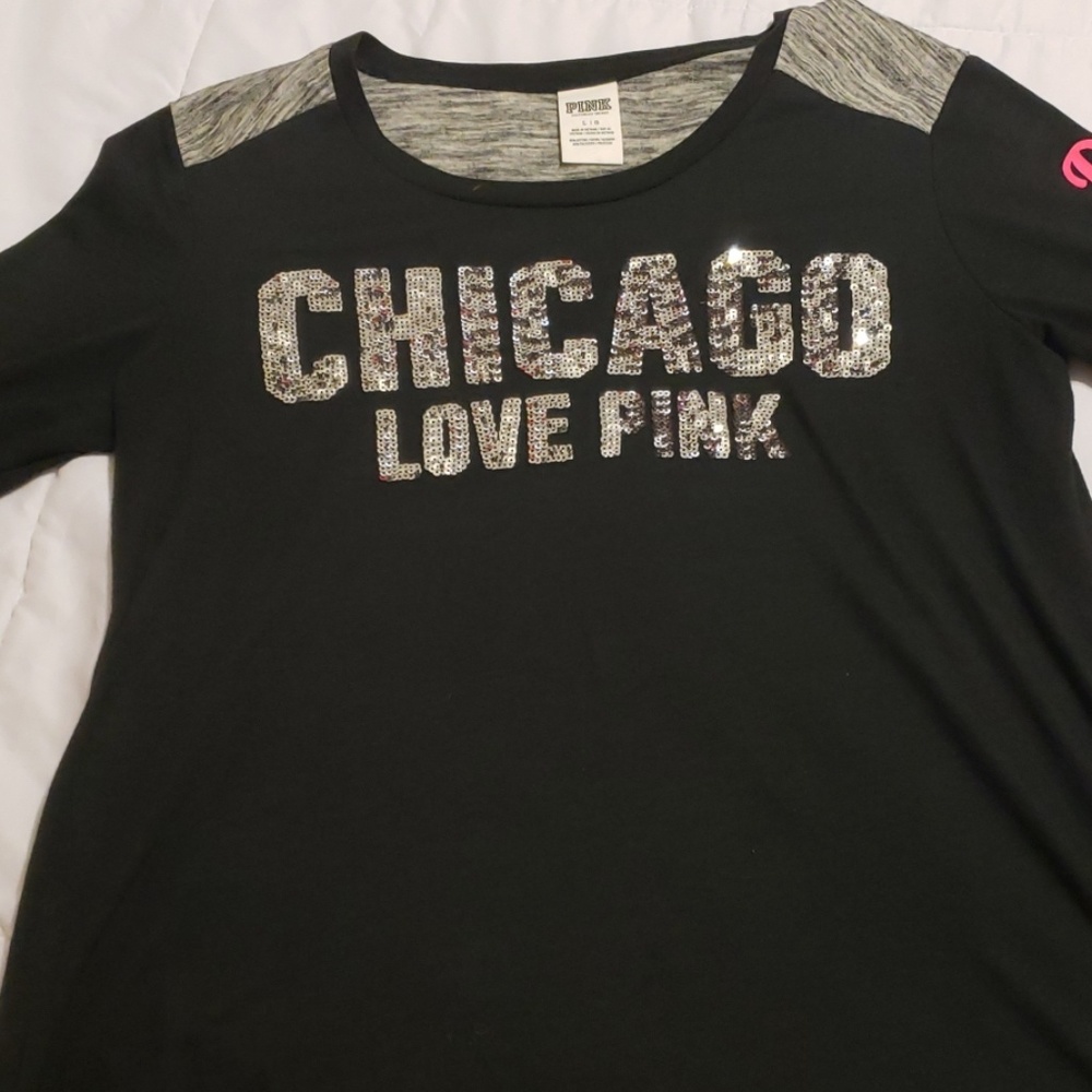 Victoria's secret PINK bling Chicago shirt
